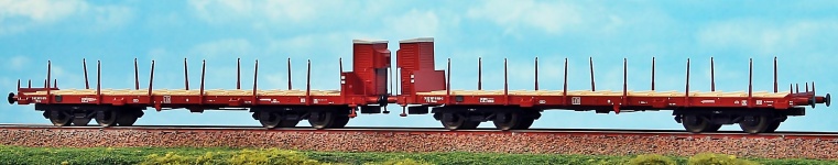 ACME 45118 - H0 - 2-tlg. Set Flachwagen Rmmp mit Bremserhaus, Ep. IV, FS